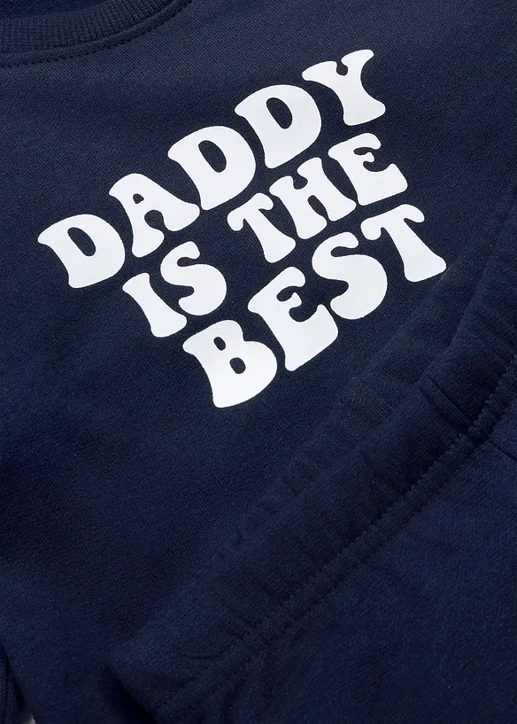 Sweatshirt och byxa av ekologisk bomull (2 delar), bonprix
