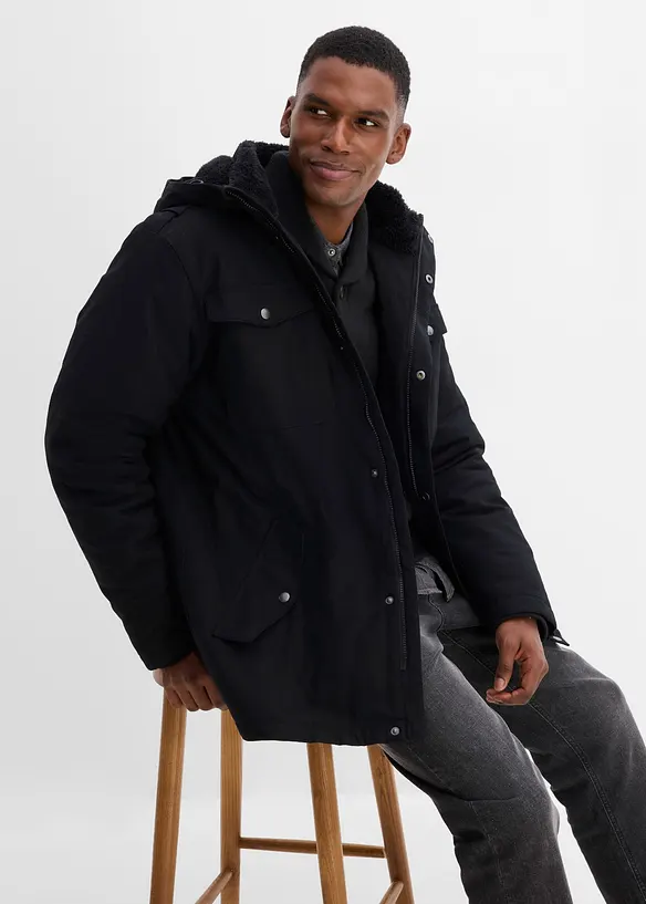 Parkas med mjukt fleecefoder, bonprix