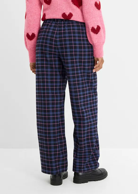 Byxa med yllelook och bekv&auml;m midja, bonprix