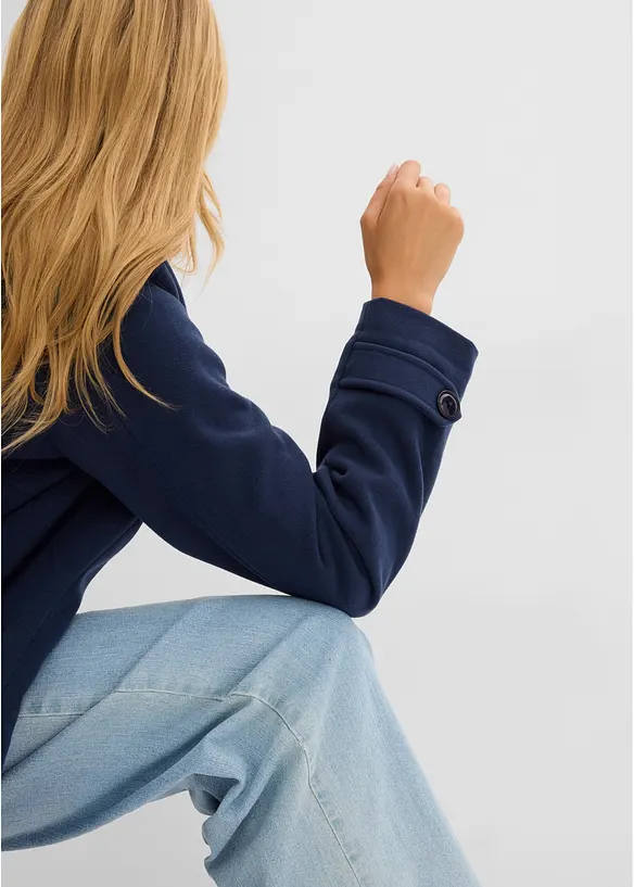 Vintertrenchcoat med yllelook, bonprix