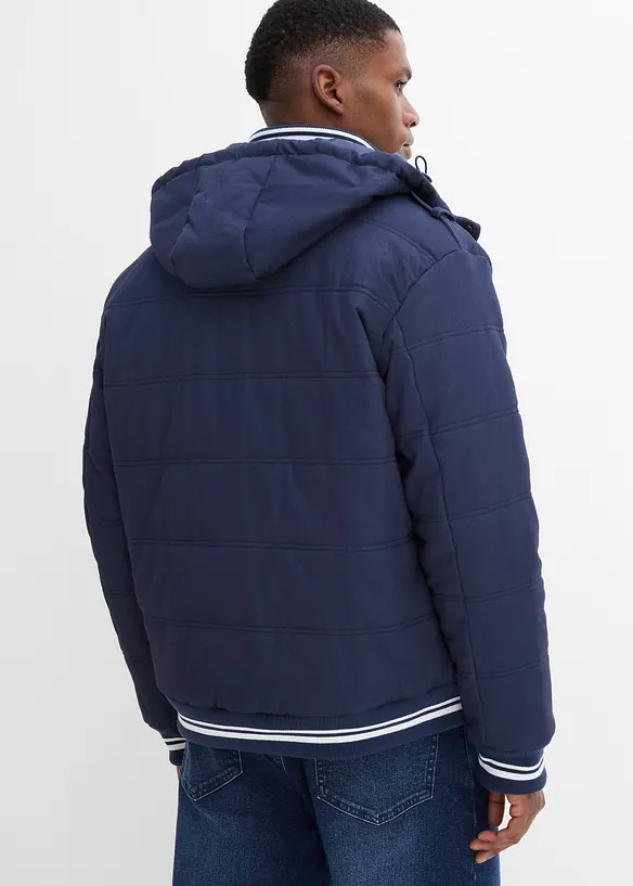 Quiltad jacka blusmodell med avtagbar huva, bonprix