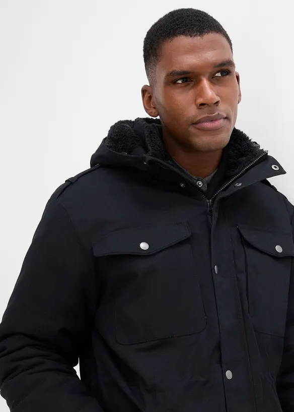 Parkas med mjukt fleecefoder, bonprix