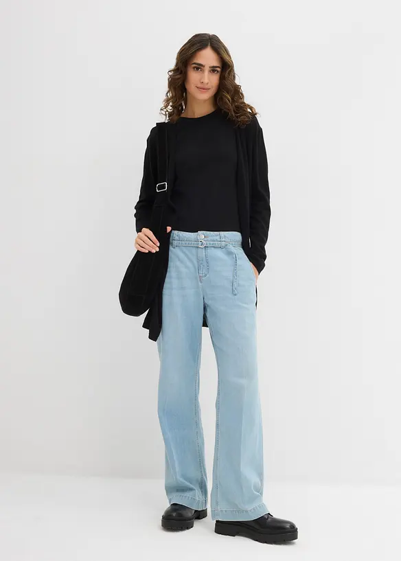 L&aring;ng cardigan utan kn&auml;ppning, bonprix