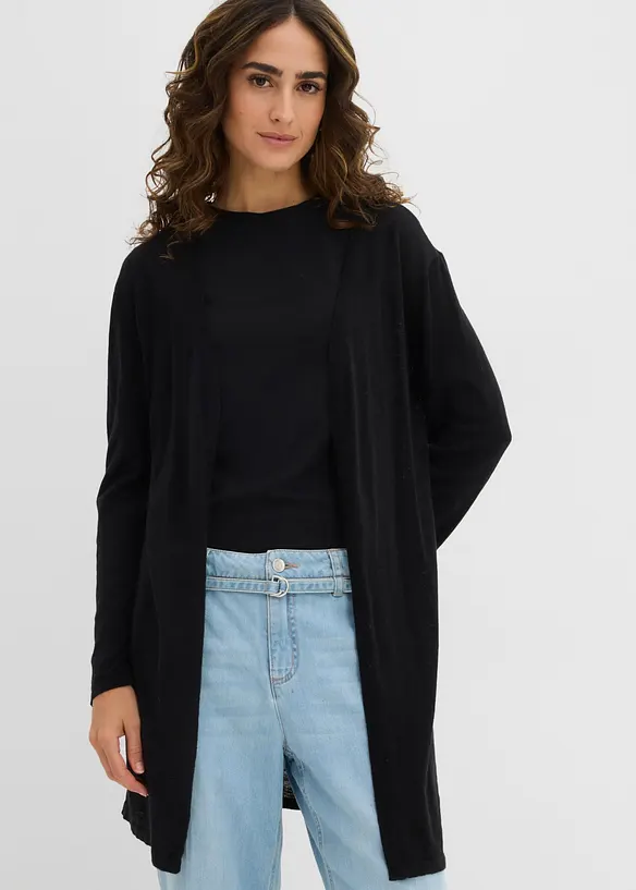 L&aring;ng cardigan utan kn&auml;ppning, bonprix