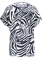 vit/svart zebramönstrad