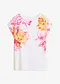 vit/fuchsiarosa/klar orange, blommig