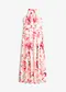vit/cerise, blommig