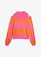 pink/orange, randig