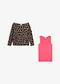 gr&aring;brun/neonpink, leopardm&ouml;nstrad