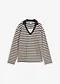 m&ouml;rkbl&aring;/kiselbeige, randig