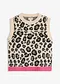 kiselbeige/svart/neonpink/brun, leopardm&ouml;nstrad