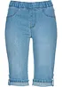 Jeansbermudas med resårmidja, bonprix