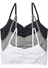BH-topp med mjuk bomull för barn (3-pack), bonprix