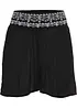 Krinklade shorts i mjuk viskos, bonprix
