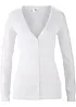 Finstickad cardigan i basmodell med knappslå, bonprix