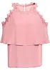 Cold shoulder-blus med spets, BODYFLIRT