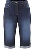 Stretchiga jeansbermudas med uppvikta benslut, bonprix