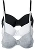 T-shirtbehå med bygel, ekologisk bomull (3-pack), bonprix