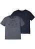 T-shirt med bekvämt snitt i ren bomull (2-pack), bonprix