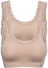 Sömlös BH-topp från Feel Comfort (2-pack), bonprix