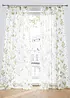 Gardin med blommönster i återvunnen polyester (1-pack), bonprix