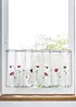 Transparent cafégardin med blombroderi, bonprix
