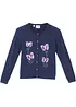 Finstickad cardigan med paljetter för barn, bonprix
