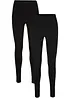 Stretchleggings med ekologisk bomull (2-pack), bonprix