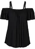 Cold shoulder-topp i mjuk viskos, bonprix