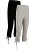 Caprileggings med rynk (2-pack), bonprix