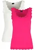 Linne med spets (2-pack), bonprix