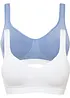 BH utan bygel med ekologisk bomull (2-pack), bonprix