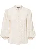 Blus med spets i mjuk viskosmix, bonprix