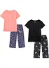 Capripyjamas av ren bomull (2-pack), bonprix