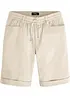 Dra på-shorts i linneblandning, Regular Fit, bonprix