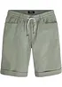 Dra på-shorts i linneblandning, Regular Fit, bonprix