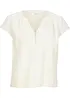Kort linneblus med slits i sidan, bonprix