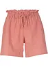 Shorts med paperbagmidja och linne, bonprix