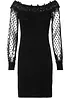 Off-shoulder-klänning med meshärmar, BODYFLIRT boutique