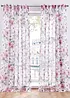 Gardin i återvunnen polyester med blommönster (1-pack), bonprix