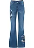 Vida jeans med blombroderi, bonprix