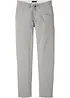 Dra på-chinos med linne och raka ben, Regular Fit, bonprix