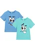 T-shirt för barn, ekologisk bomull (2-pack), bonprix
