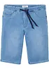 Trikåbermudas med bekvämt snitt och jeanslook, normal passform, bonprix