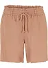 Shorts med paperbagmidja och linne, bonprix