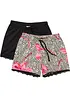Shorts (2-pack) med tunn spets, bonprix