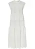 Mellanlång klänning med spets, bonprix