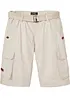 Cargoshorts med resårmidja och skärp, Regular Fit, bonprix