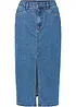 Lång jeanskjol med slits gjord av Positive Denim #1 Fabric, bonprix