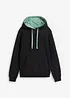 Sweatshirt med luva i ren ekologisk bomull, bonprix